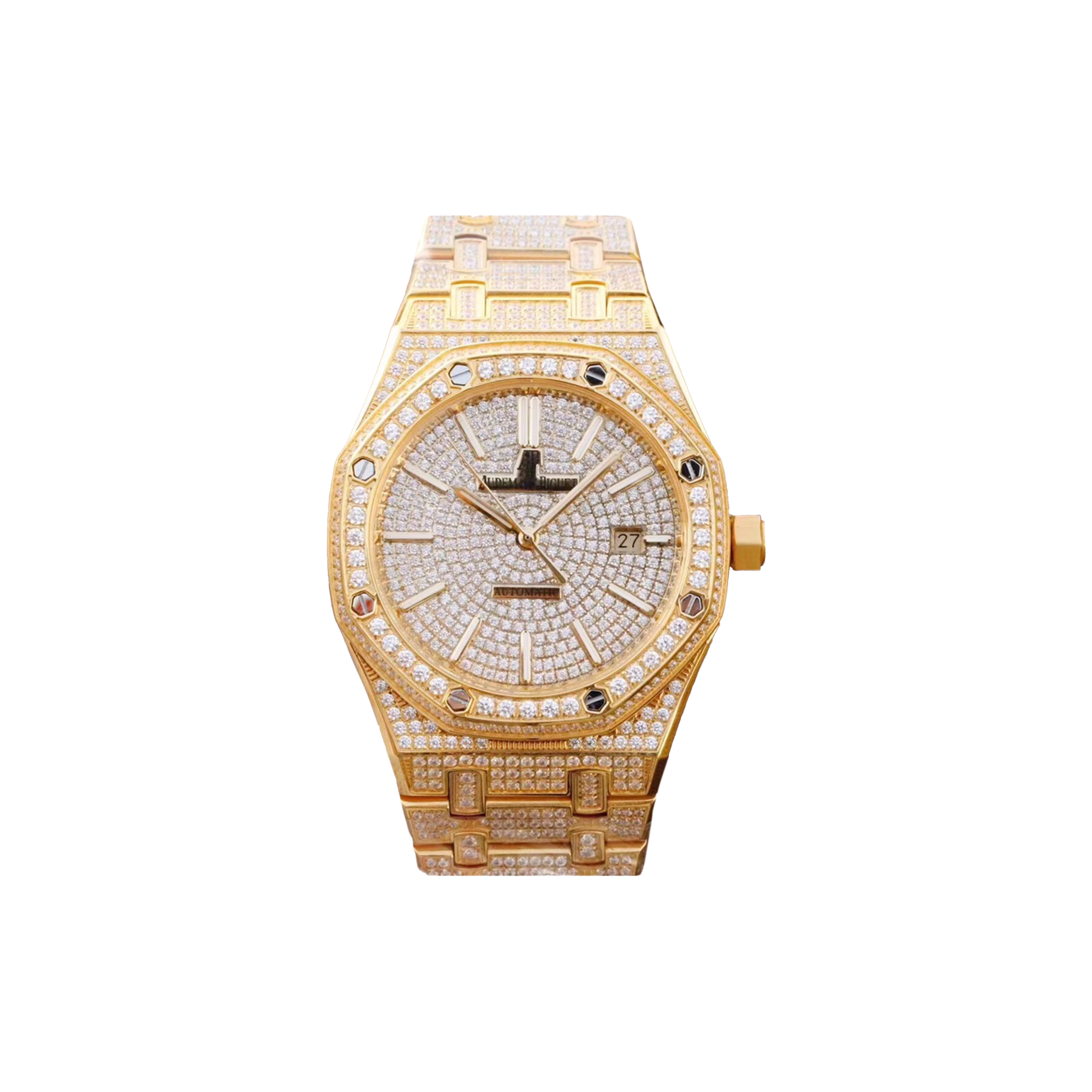 audemars p*g*et 18k rose gold royal oak 41mm Di*m*nd watch 15400or.oo.1220or.02